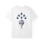 Blue Angels Pensacola Beach T-Shirt – Vintage Water Tower Flyover Design – Gulf Coast Florida Air Show Graphic Tee – Patriotic Jet Shirt