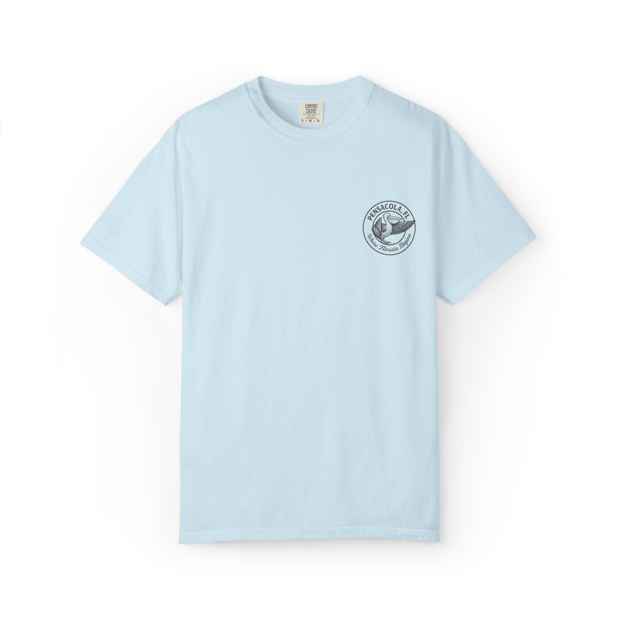 Vintage Pensacola Florida Pelican Shirt – "Where Florida Begins" Retro Coastal Graphic Tee, Hand-Drawn Beach Design