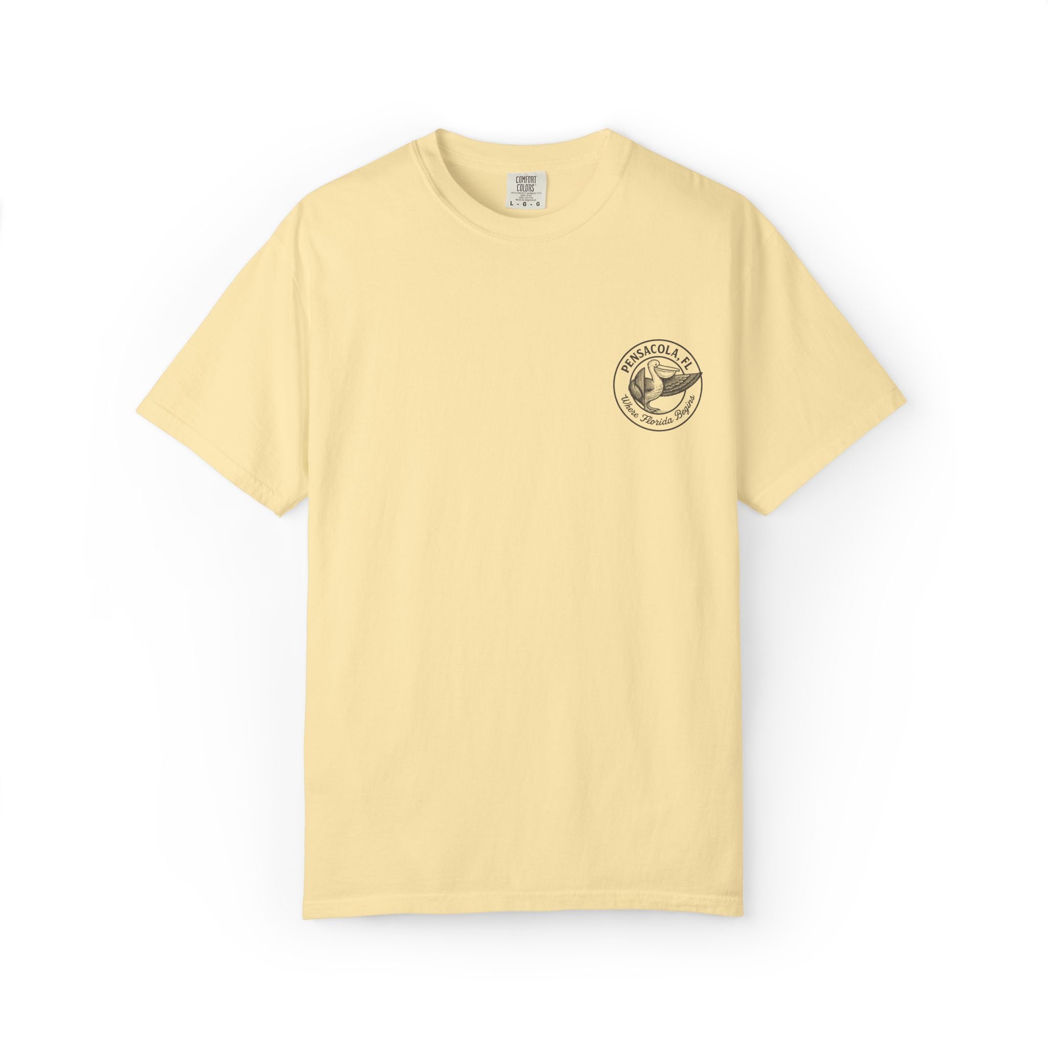Vintage Pensacola Florida Pelican Shirt – "Where Florida Begins" Retro Coastal Graphic Tee, Hand-Drawn Beach Design