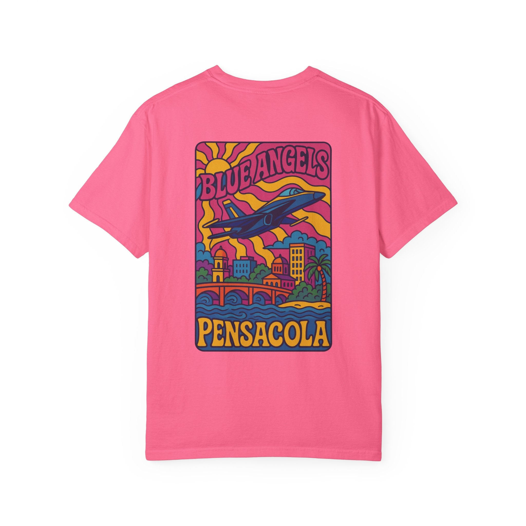 Blue Angels Retro Pensacola T-Shirt – Psychedelic Vintage Style