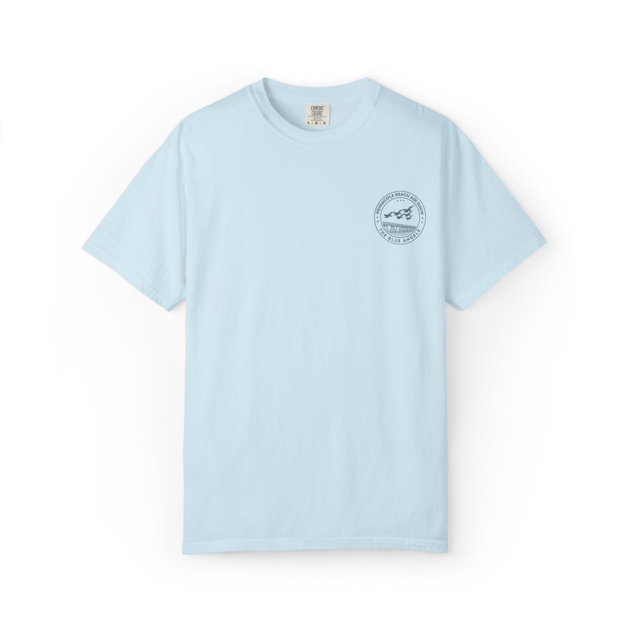 Blue Angels Air Show T-Shirt – Vintage Pensacola Beach Pier Jet Flyover – Navy Pilot Aviation Graphic Tee – Patriotic Military Shirt