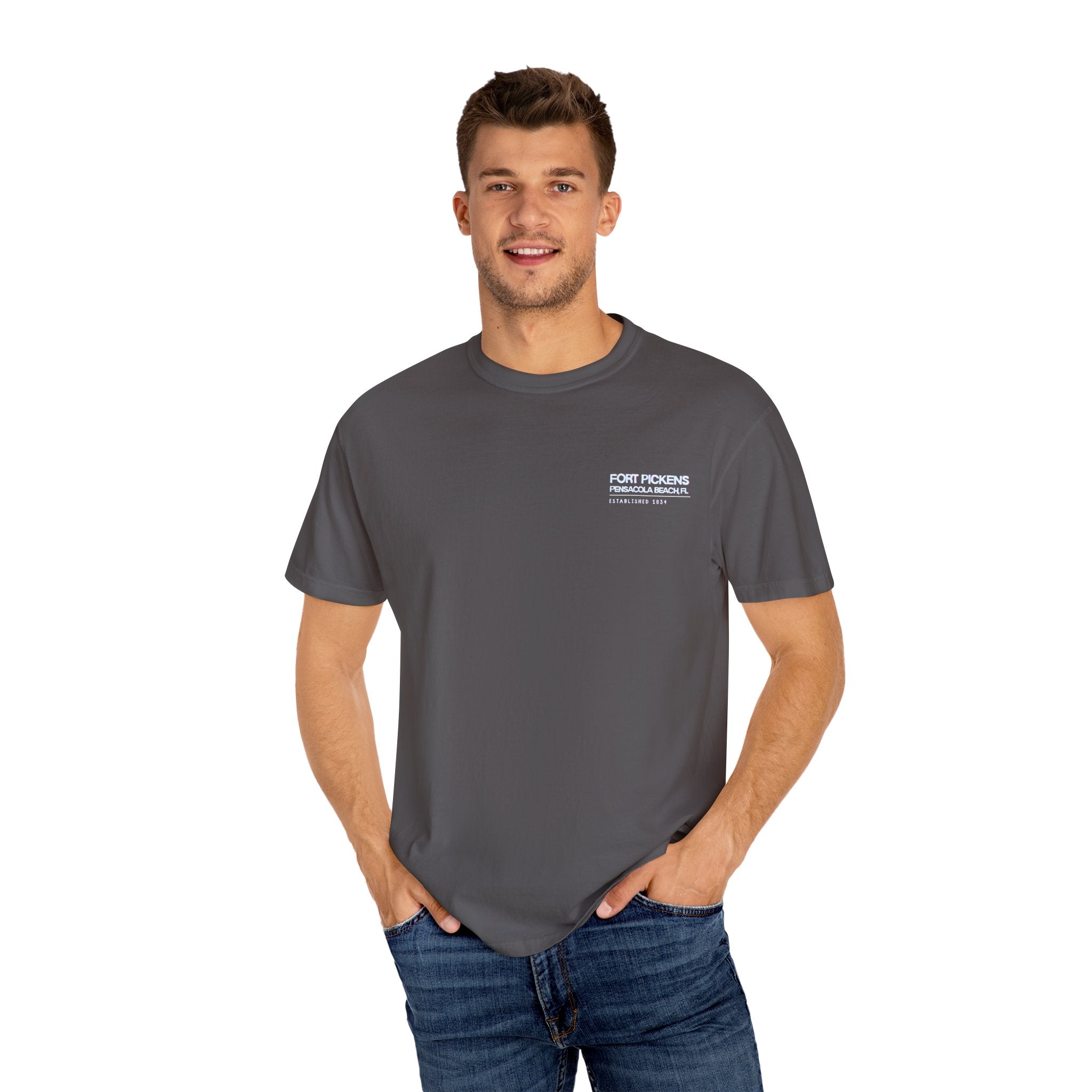 Fort Pickens Guardian of the Gulf T-Shirt - Dark tee with White lettering- Pensacola Beach Florida