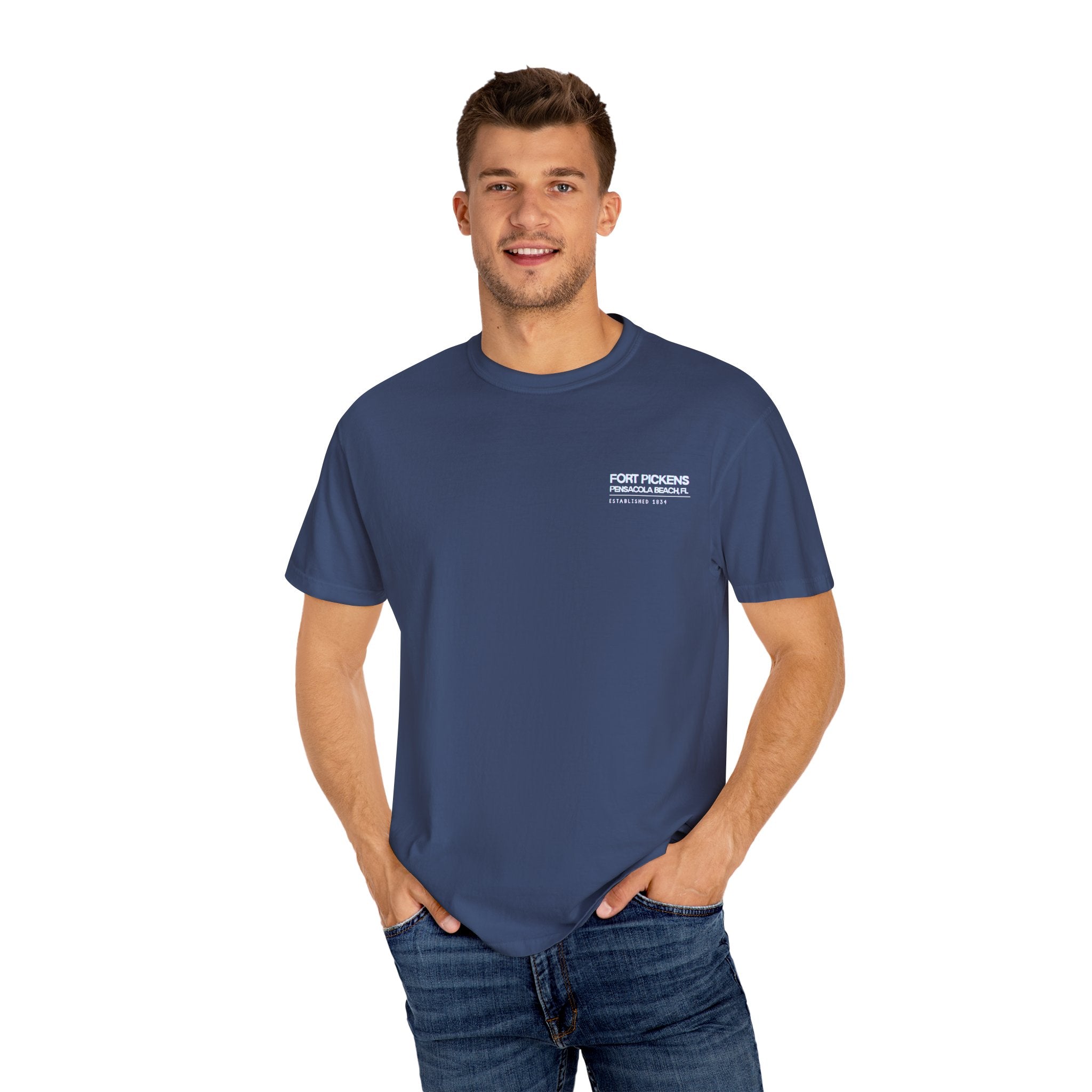 Fort Pickens Guardian of the Gulf T-Shirt - Dark tee with White lettering- Pensacola Beach Florida