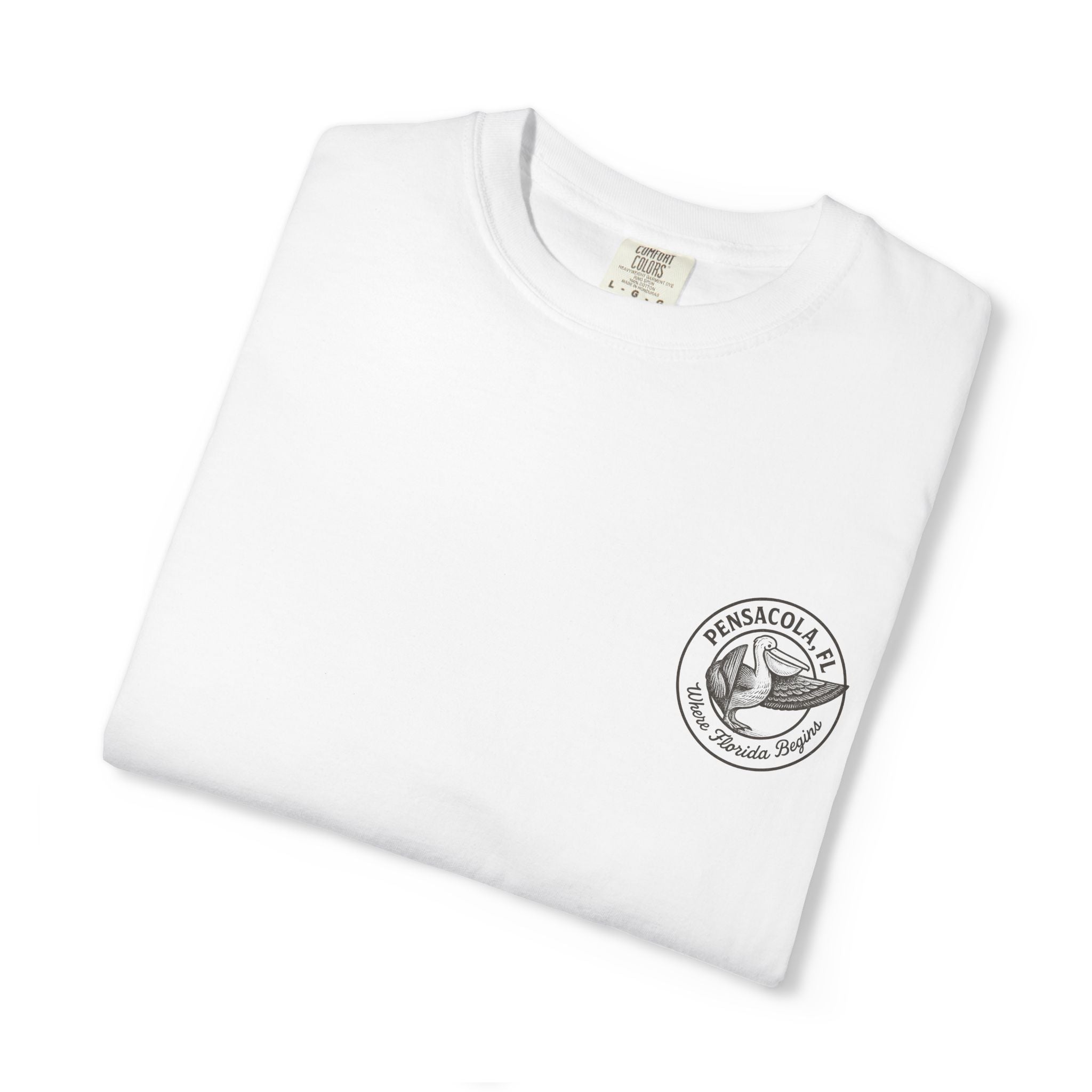 Vintage Pensacola Florida Pelican Shirt – "Where Florida Begins" Retro Coastal Graphic Tee, Hand-Drawn Beach Design