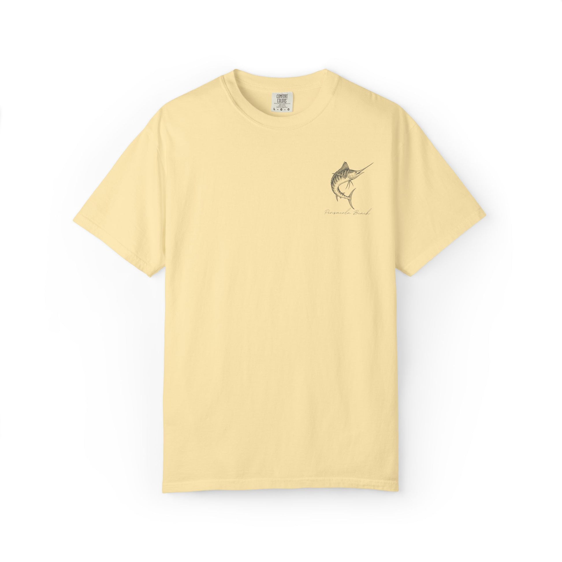 Vintage Pensacola Beach Tee – Sailfish & Iconic Sign Coastal Graphic Comfort Colors T-shirt