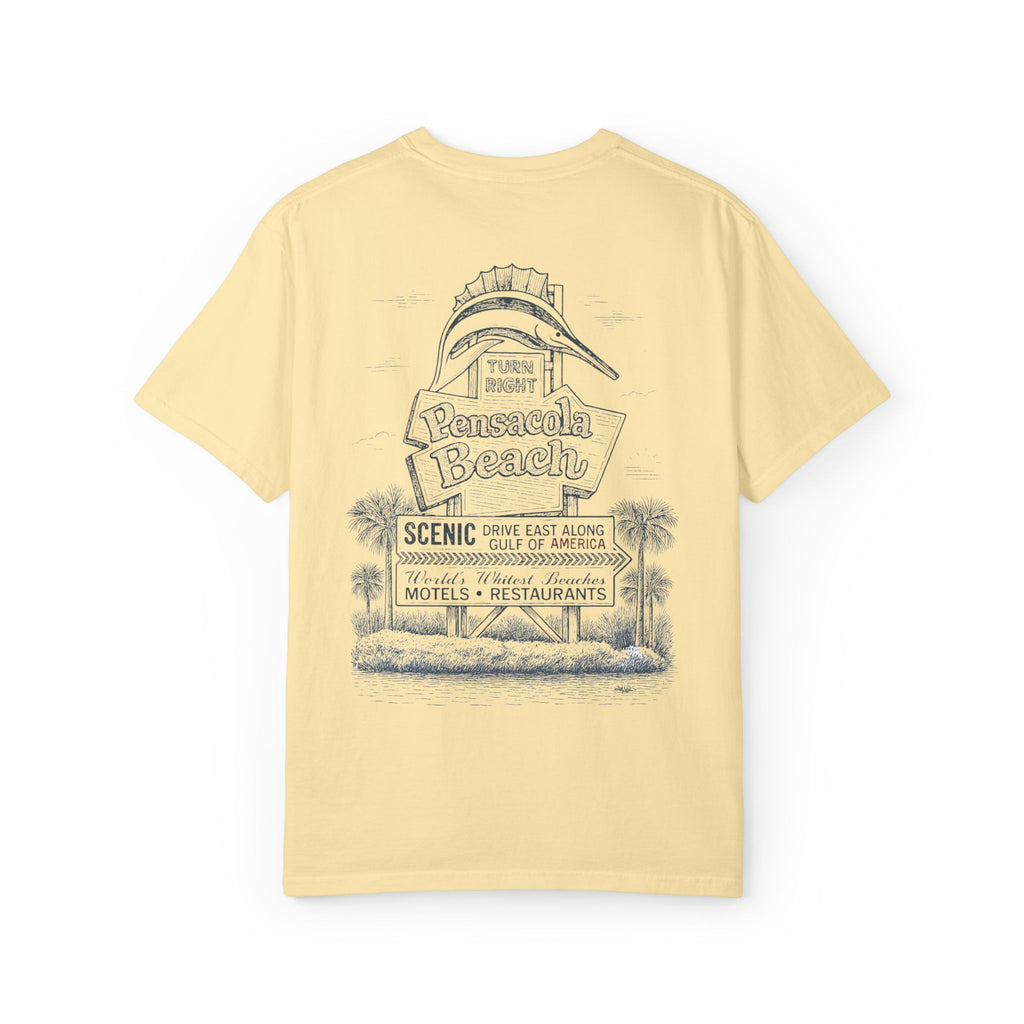Vintage Pensacola Beach Sign T-Shirt - Scenic Drive - Gulf of America Coastal Tee