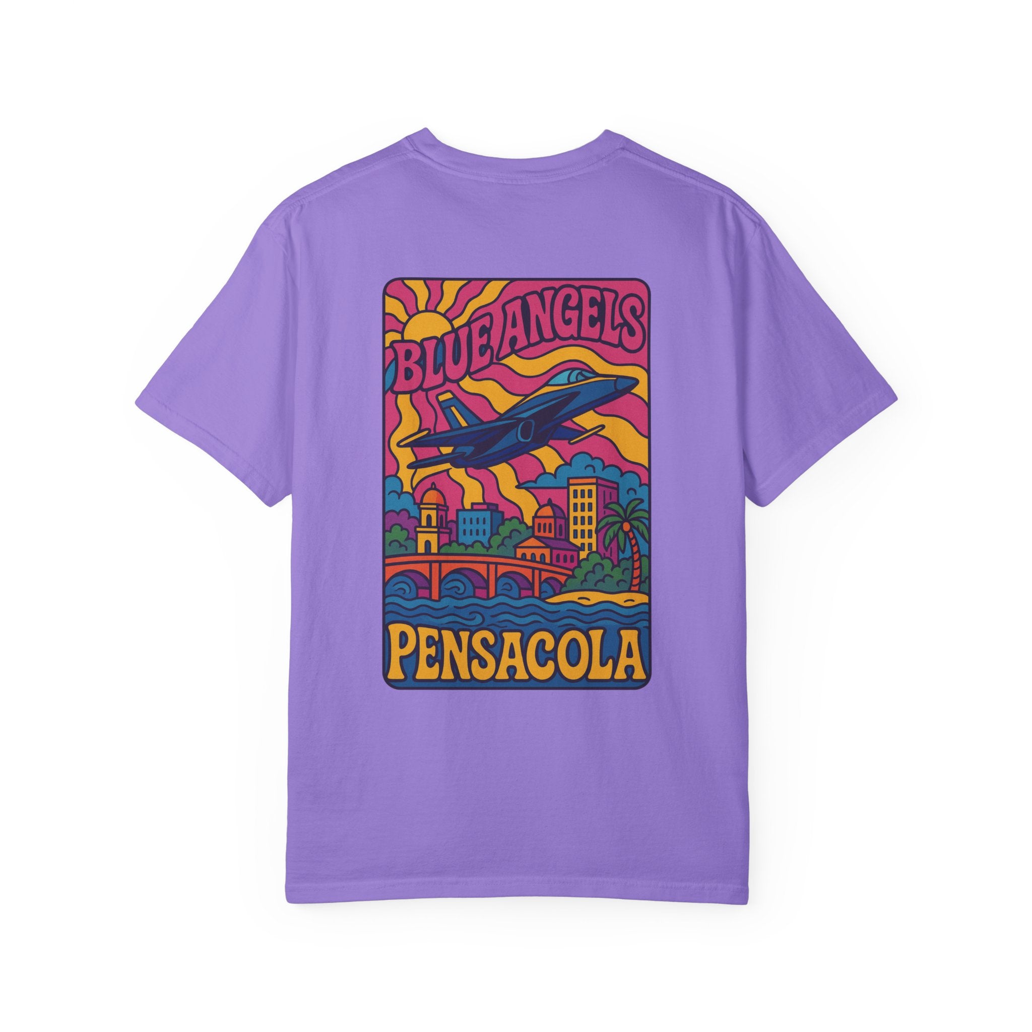 Blue Angels Retro Pensacola T-Shirt – Psychedelic Vintage Style