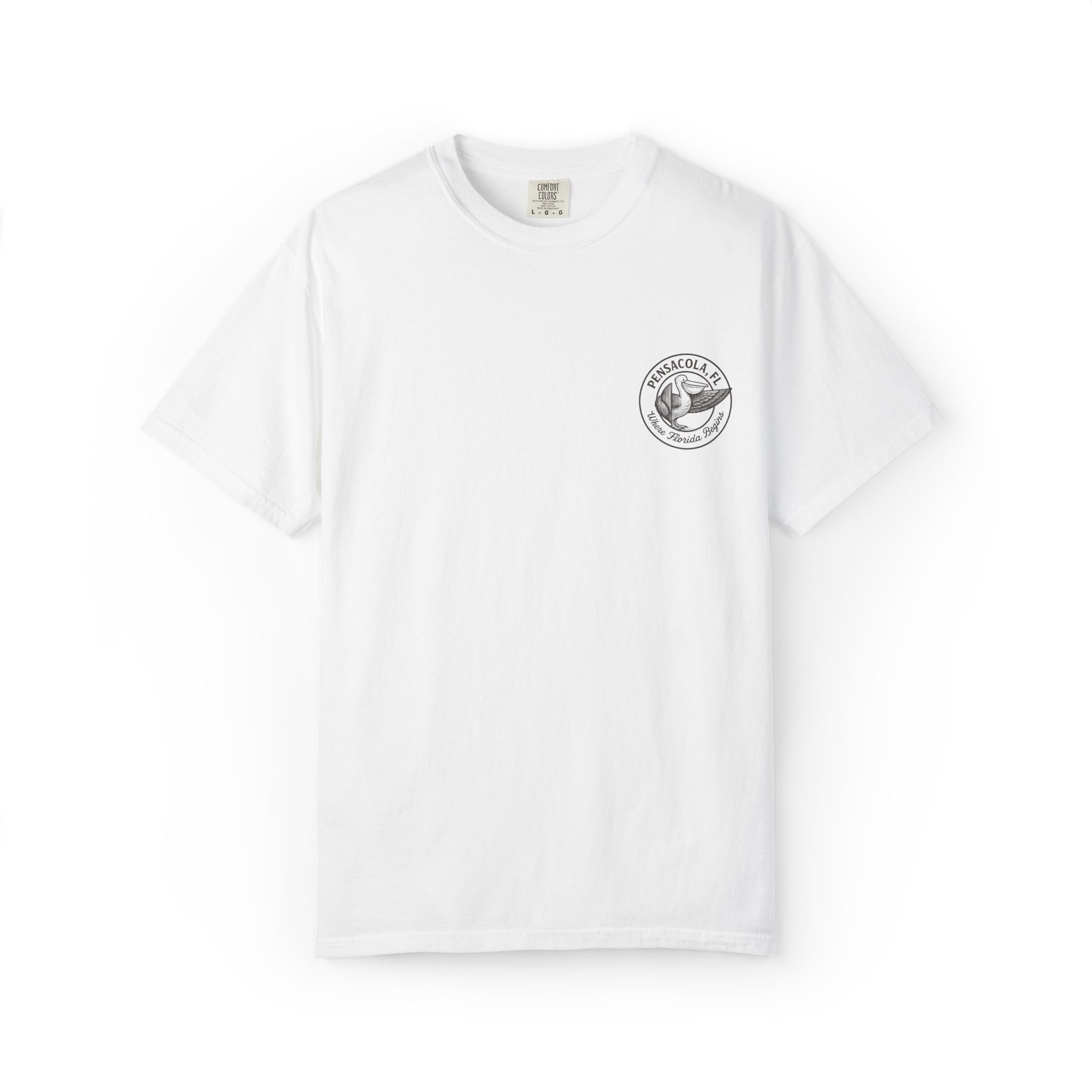 Vintage Pensacola Florida Pelican Shirt – "Where Florida Begins" Retro Coastal Graphic Tee, Hand-Drawn Beach Design