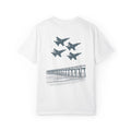 Blue Angels Pensacola Pier T-Shirt – Vintage Florida Beach Graphic Tee – Jet Flyover Coastal Design – Military Air Show Gift Shirt