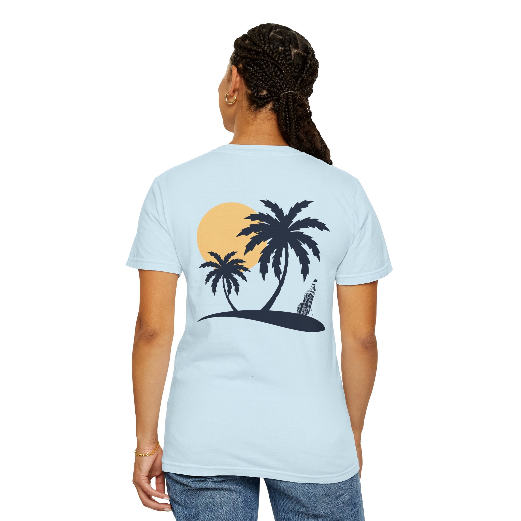 Sunset Palm Trees & Golf T-Shirt