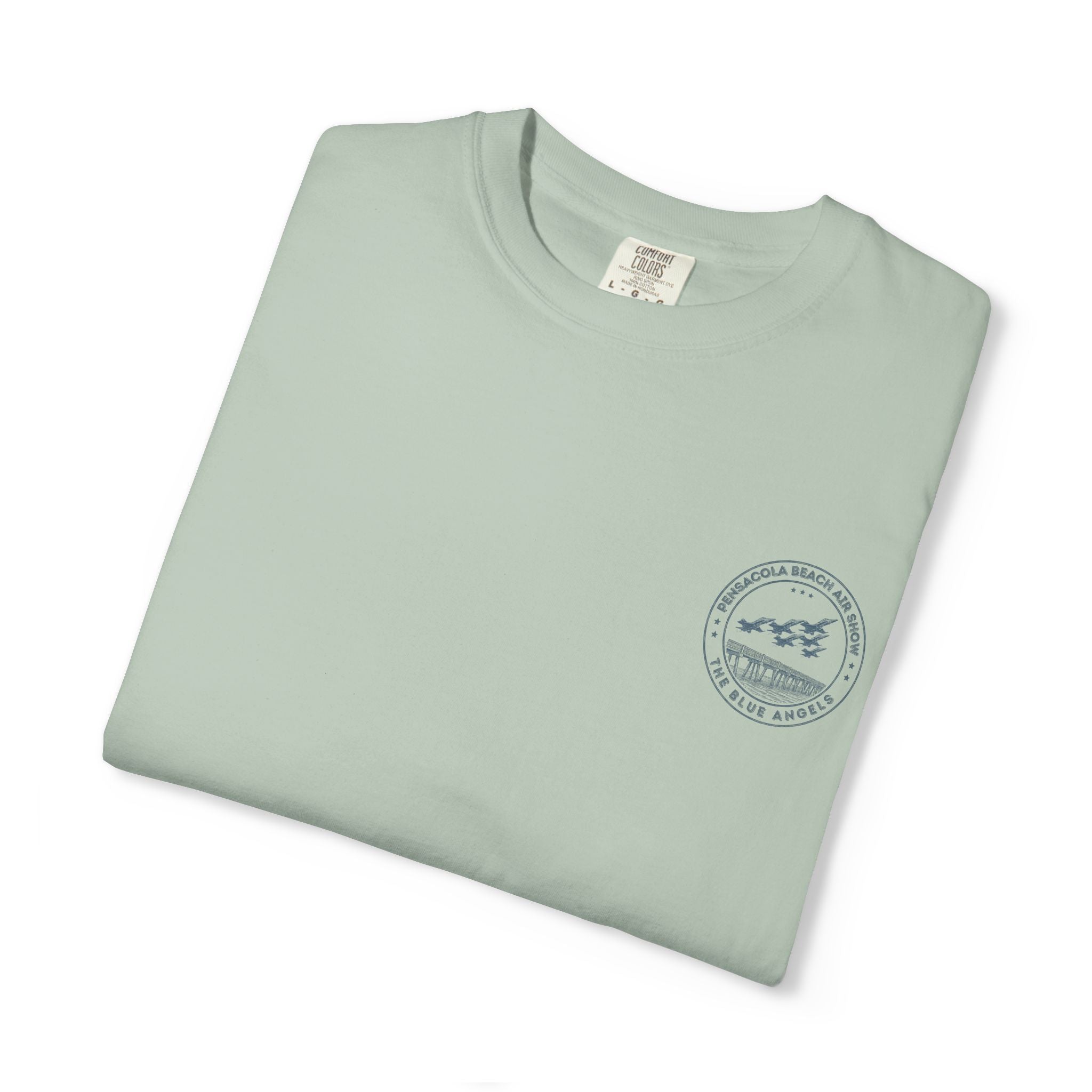 Blue Angels Air Show T-Shirt – Vintage Pensacola Beach Pier Jet Flyover – Navy Pilot Aviation Graphic Tee – Patriotic Military Shirt