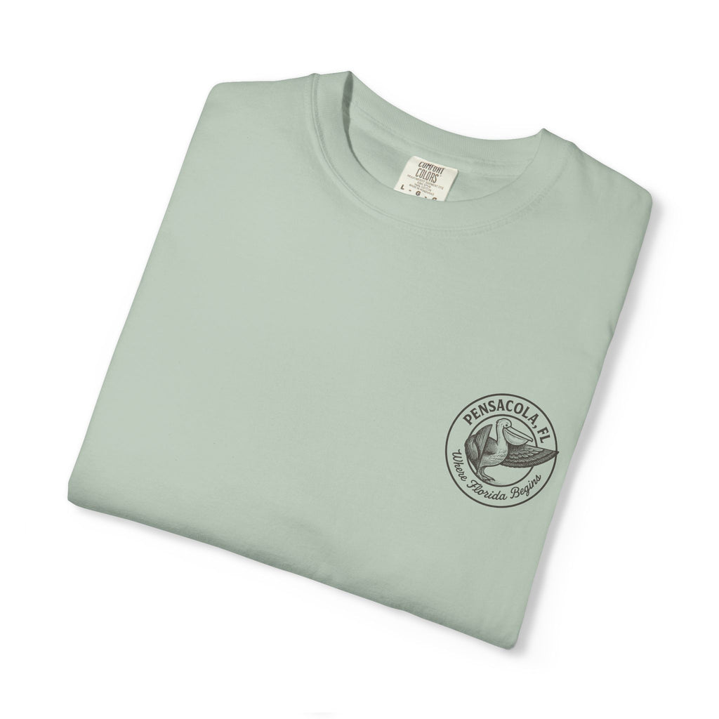 Vintage Pensacola Florida Pelican Shirt – "Where Florida Begins" Retro Coastal Graphic Tee, Hand-Drawn Beach Design