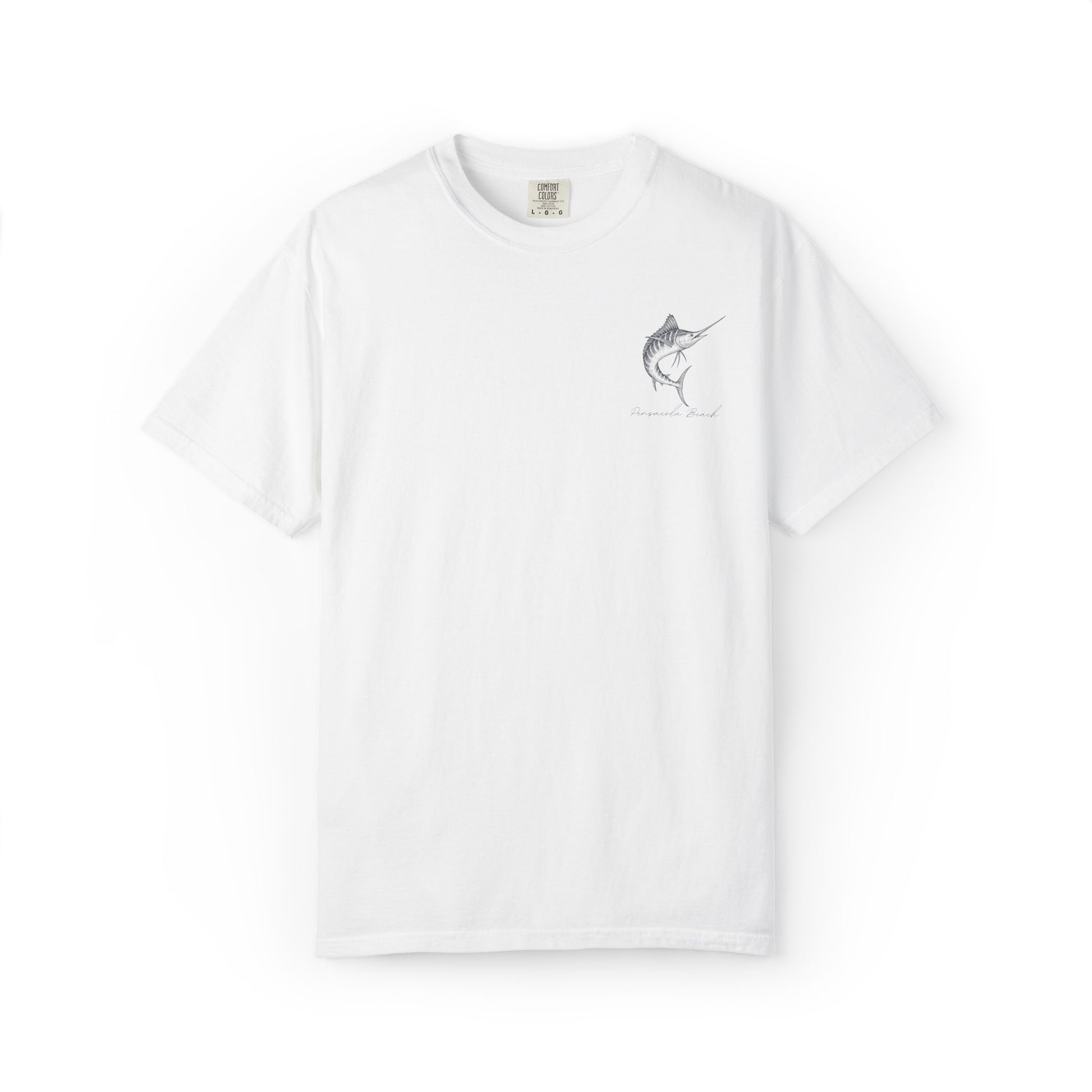 Vintage Pensacola Beach Tee – Sailfish & Iconic Sign Coastal Graphic Comfort Colors T-shirt