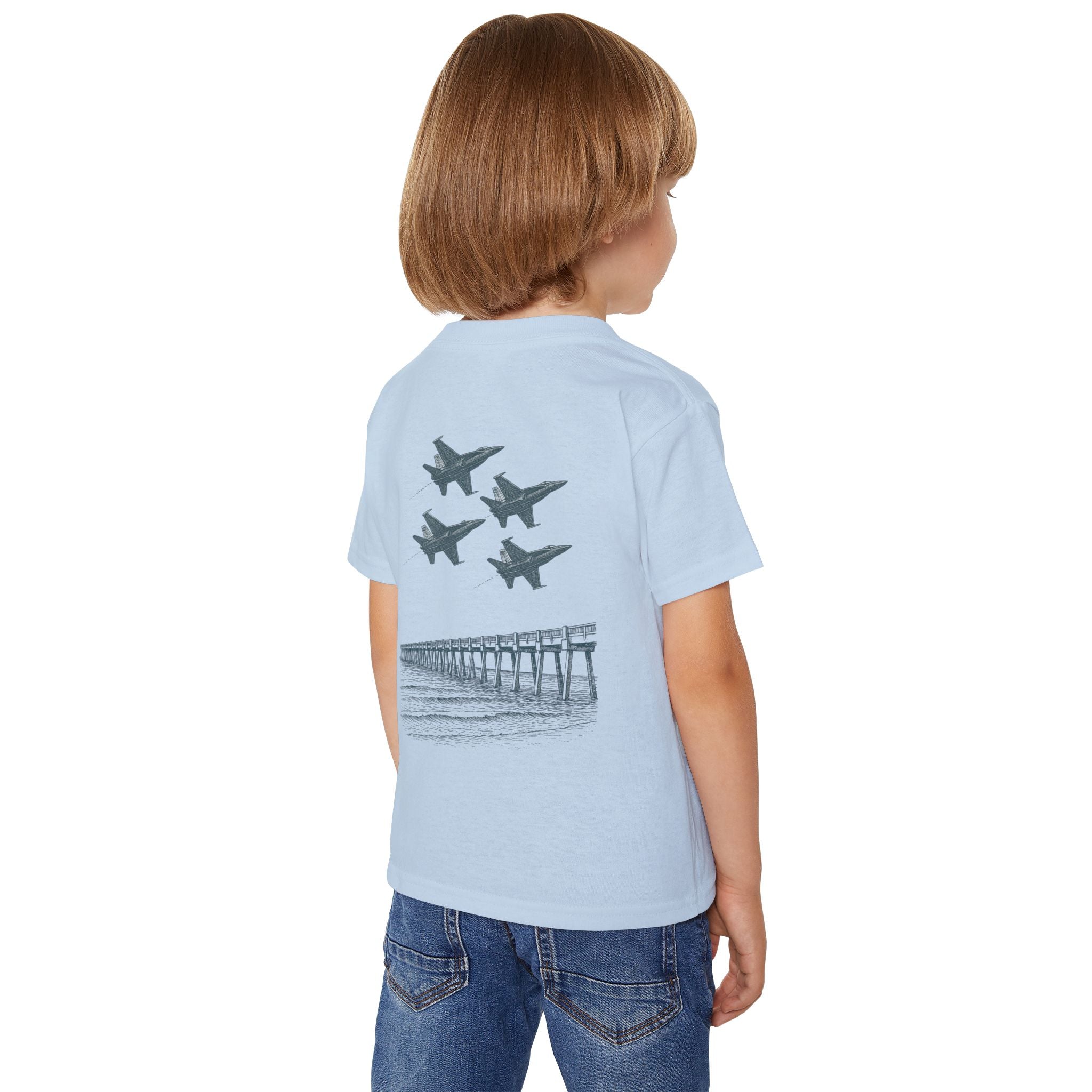 Toddler T-shirt Vintage Bluea Angels Pensacola Beach Jet Flyover Tee