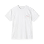 Patriotic Floral Peace Love America T-Shirt, Pocket Tee