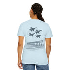Blue Angels Pensacola Pier T-Shirt – Vintage Florida Beach Graphic Tee – Jet Flyover Coastal Design – Military Air Show Gift Shirt