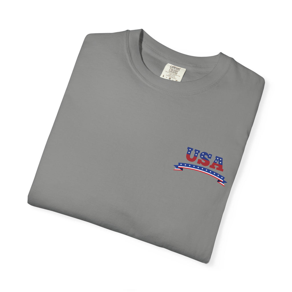 USA Patriotic Eagle Shirt – American Flag Graphic Tee, 4th of July Freedom T-Shirt, Red White & Blue Eagle Design