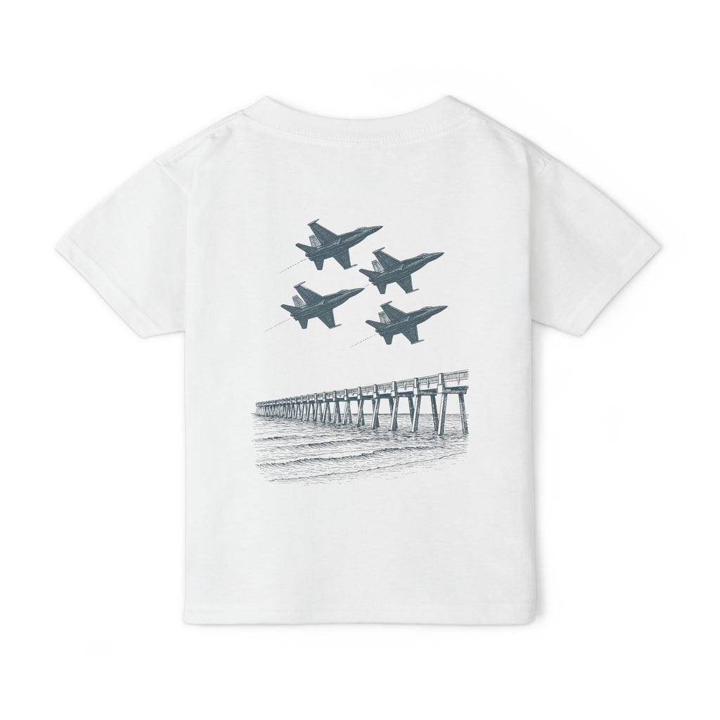 Toddler T-shirt Vintage Bluea Angels Pensacola Beach Jet Flyover Tee