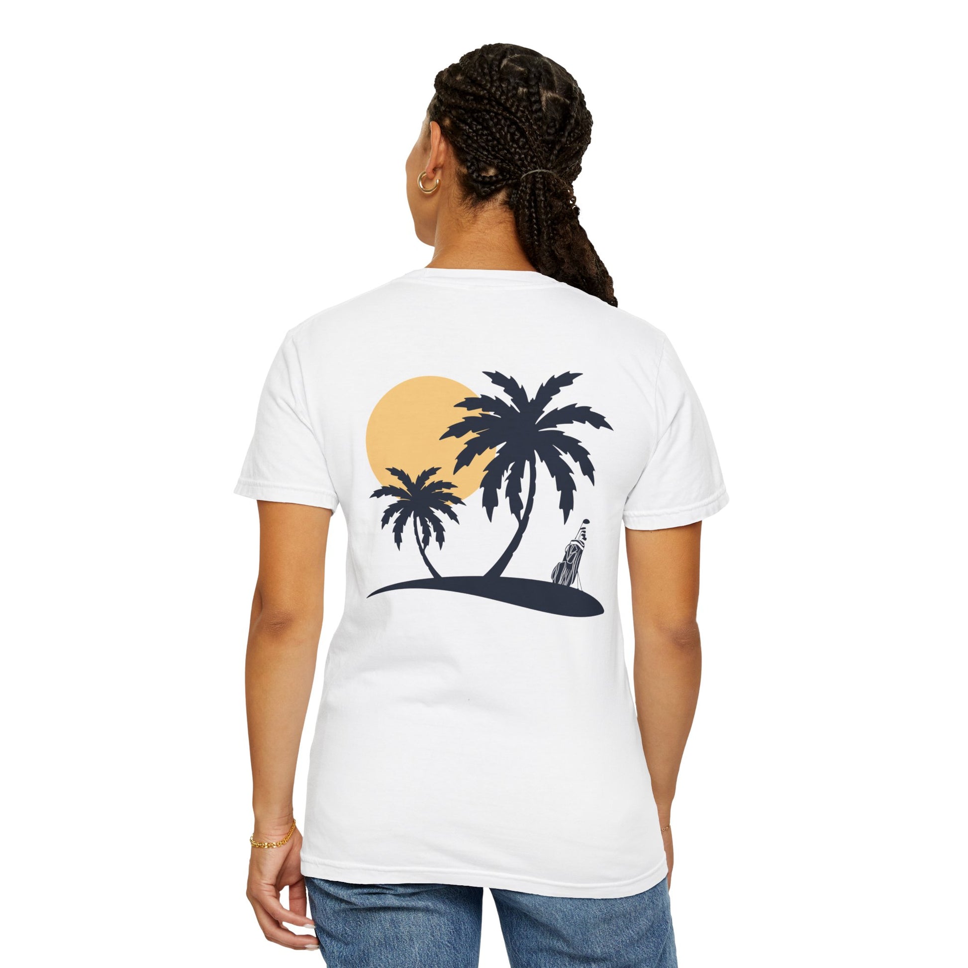 Sunset Palm Trees & Golf T-Shirt
