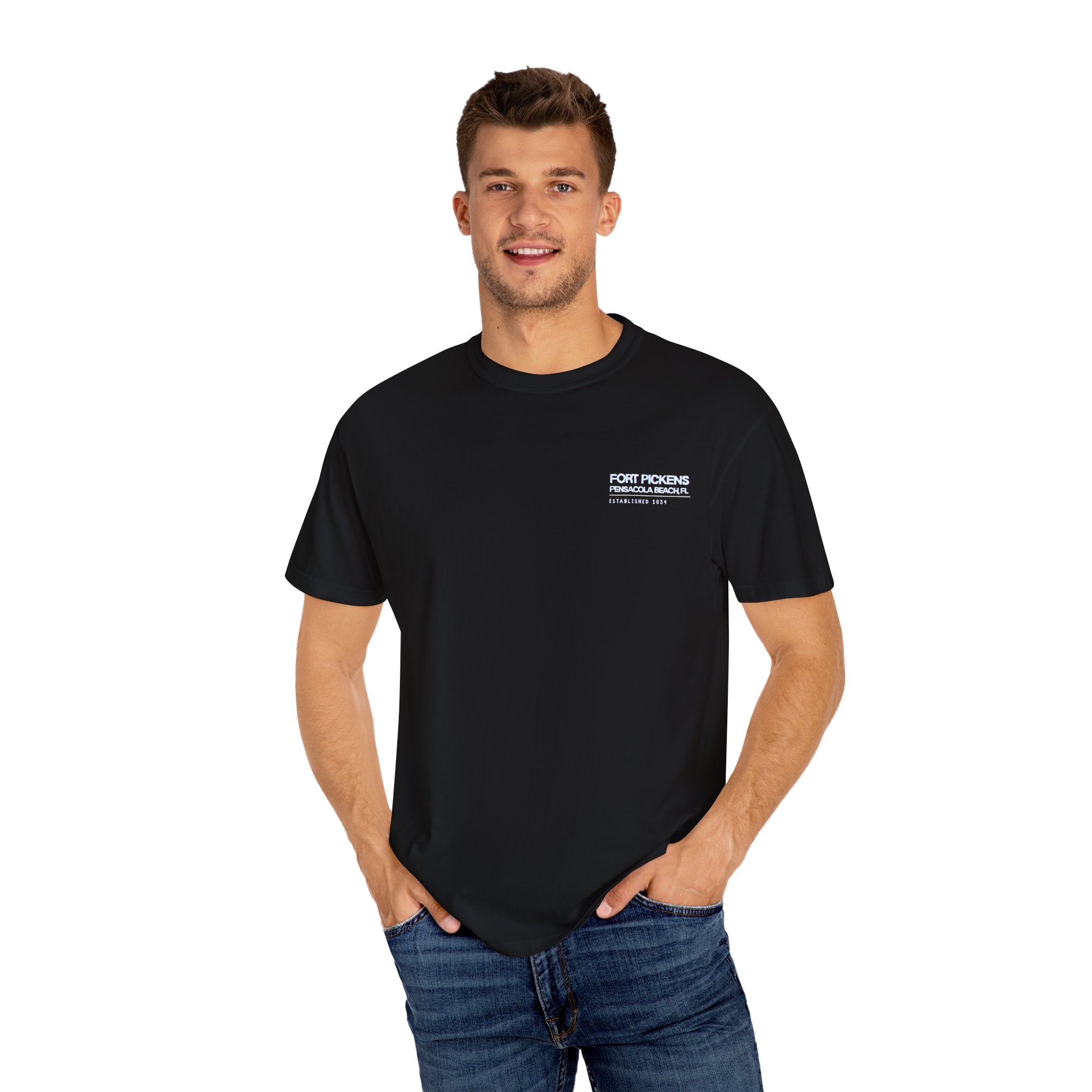 Fort Pickens Guardian of the Gulf T-Shirt - Dark tee with White lettering- Pensacola Beach Florida