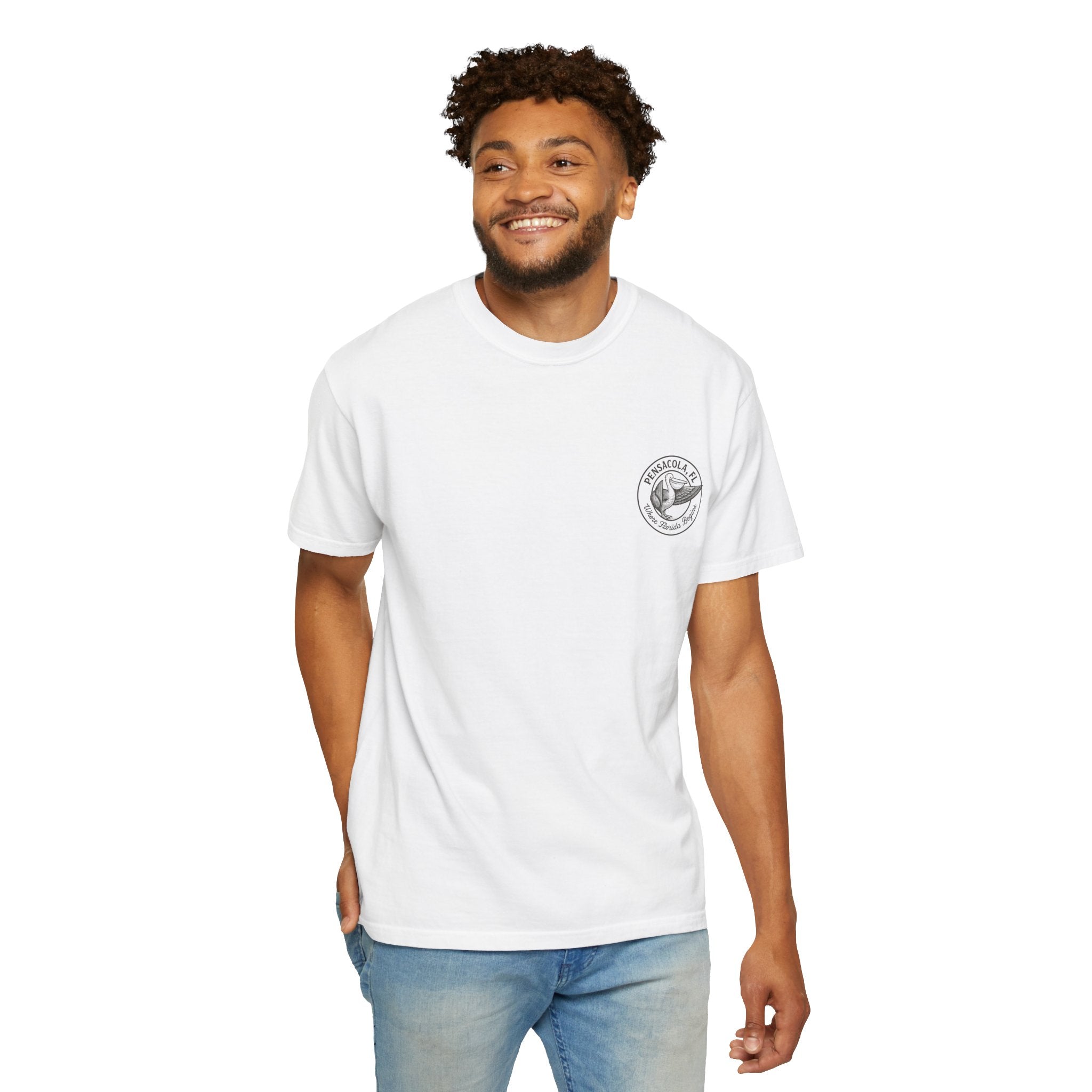 Vintage Pensacola Florida Pelican Shirt – "Where Florida Begins" Retro Coastal Graphic Tee, Hand-Drawn Beach Design