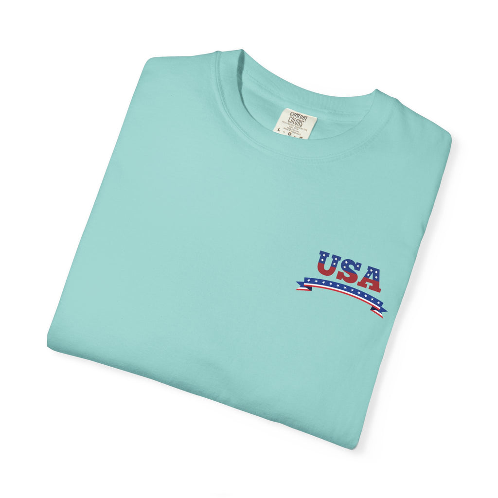 USA Patriotic Eagle Shirt – American Flag Graphic Tee, 4th of July Freedom T-Shirt, Red White & Blue Eagle Design