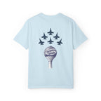 Blue Angels Pensacola Beach T-Shirt – Vintage Water Tower Flyover Design – Gulf Coast Florida Air Show Graphic Tee – Patriotic Jet Shirt