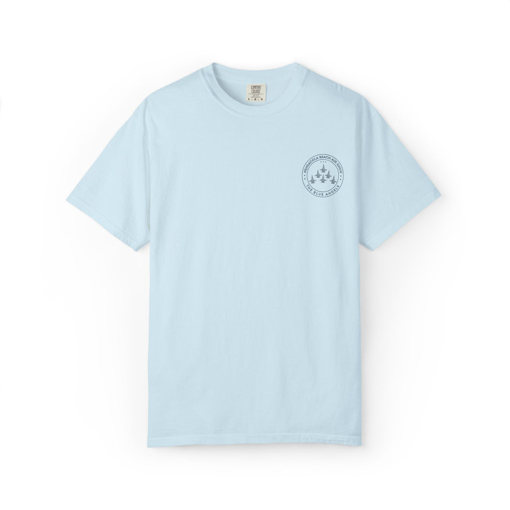 Blue Angels Pensacola Beach T-Shirt – Vintage Water Tower Flyover Design – Gulf Coast Florida Air Show Graphic Tee – Patriotic Jet Shirt