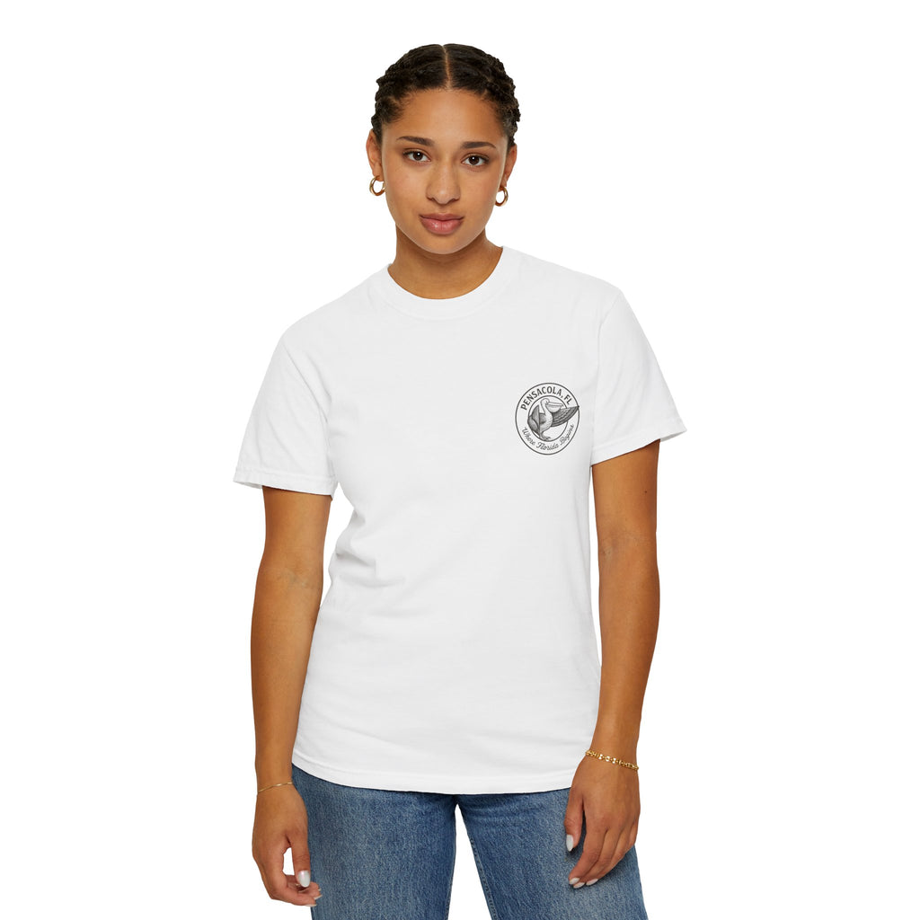 Vintage Pensacola Florida Pelican Shirt – "Where Florida Begins" Retro Coastal Graphic Tee, Hand-Drawn Beach Design